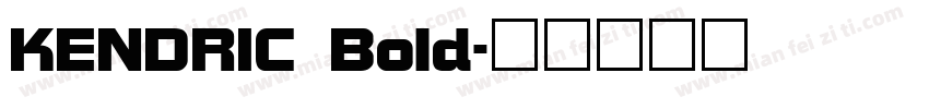 KENDRIC Bold字体转换